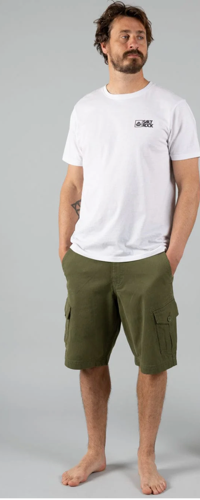 SALTROCK Penwith II - Mens Cargo Short - Dark Green