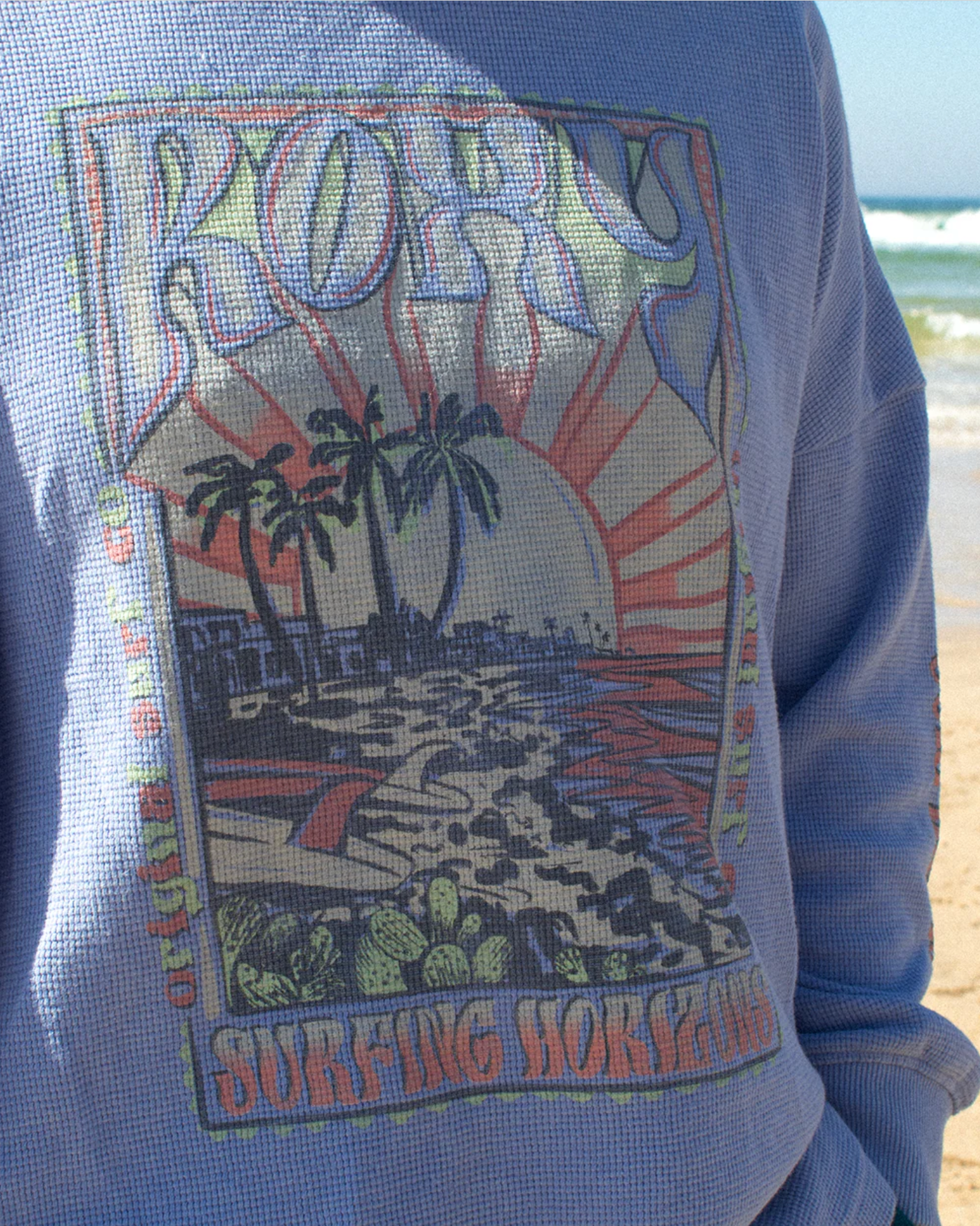 East Side Midweight Long Sleeve Top in Grape Mist