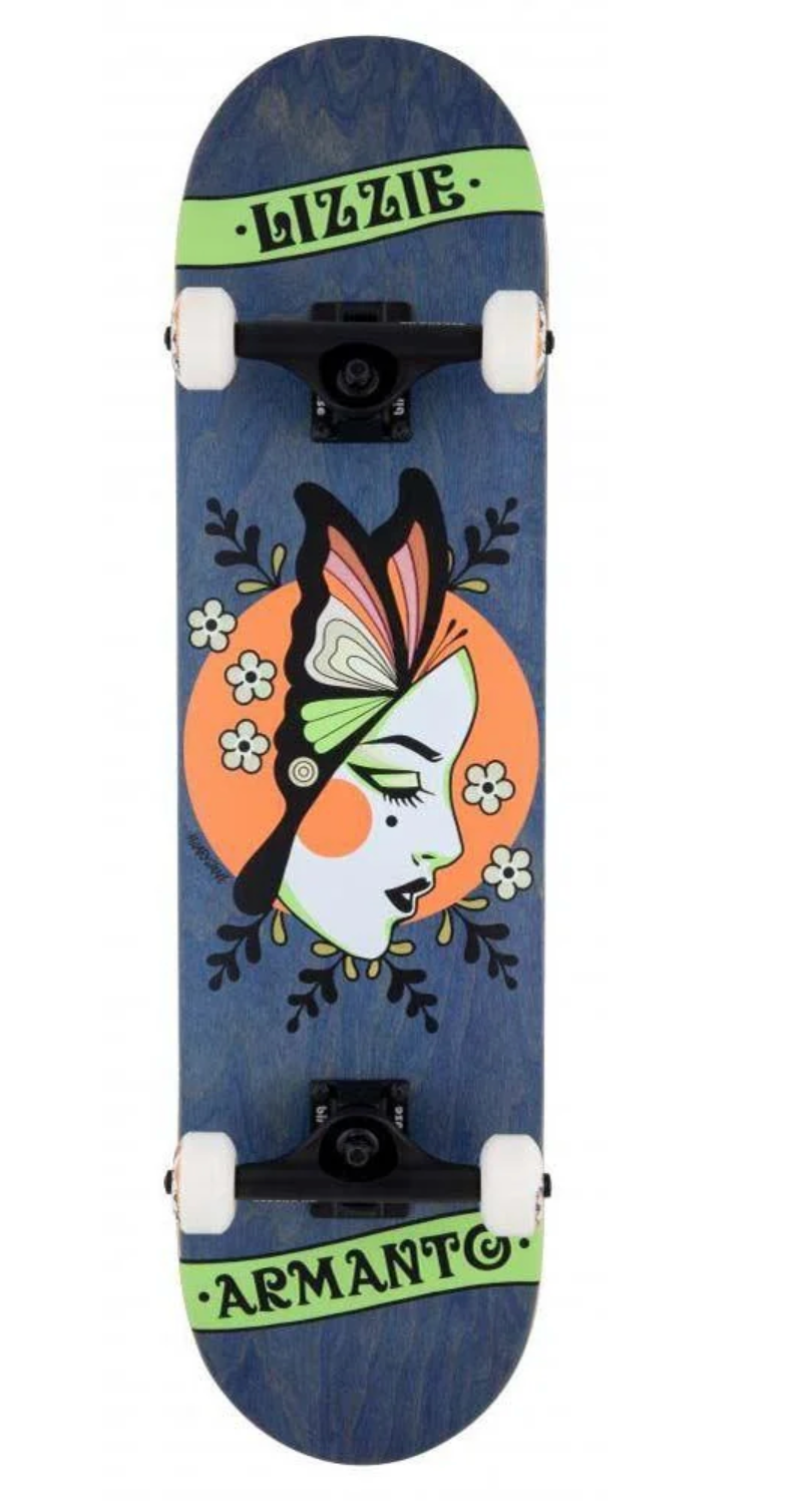 Birdhouse Stage 3 Armanto Butterfly Factory Complete Skateboard Blue 8"