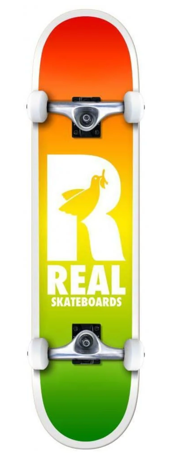 Real Be Free Fades Medium Factory Complete Skateboard Multi 7.75"