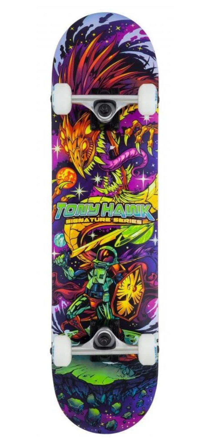 Tony Hawk SS 360 Factory Complete Skateboard Cosmic Multi Colour 7.75 Inch Wide