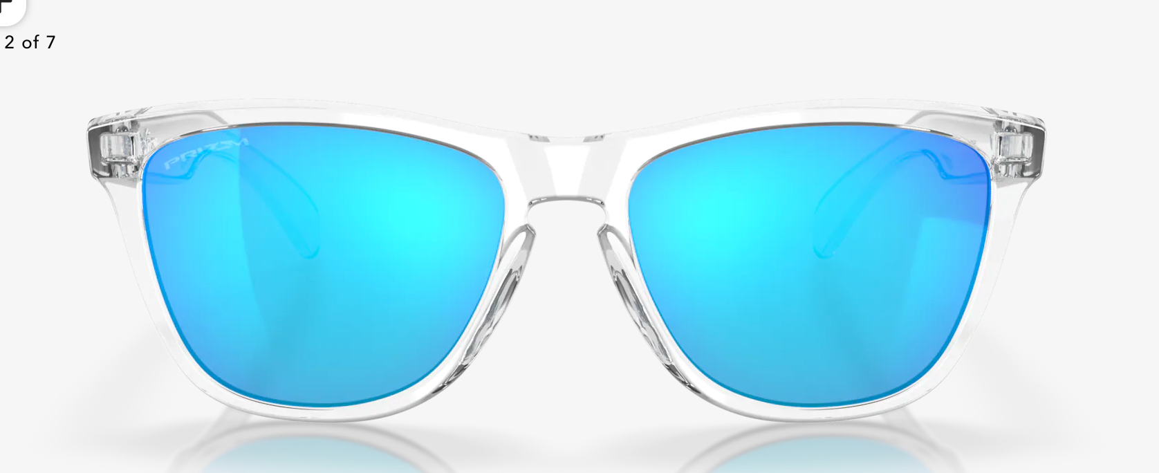 OAKLEY Frogskins Prizm Sapphire Lenses,  Crystal Clear Frame