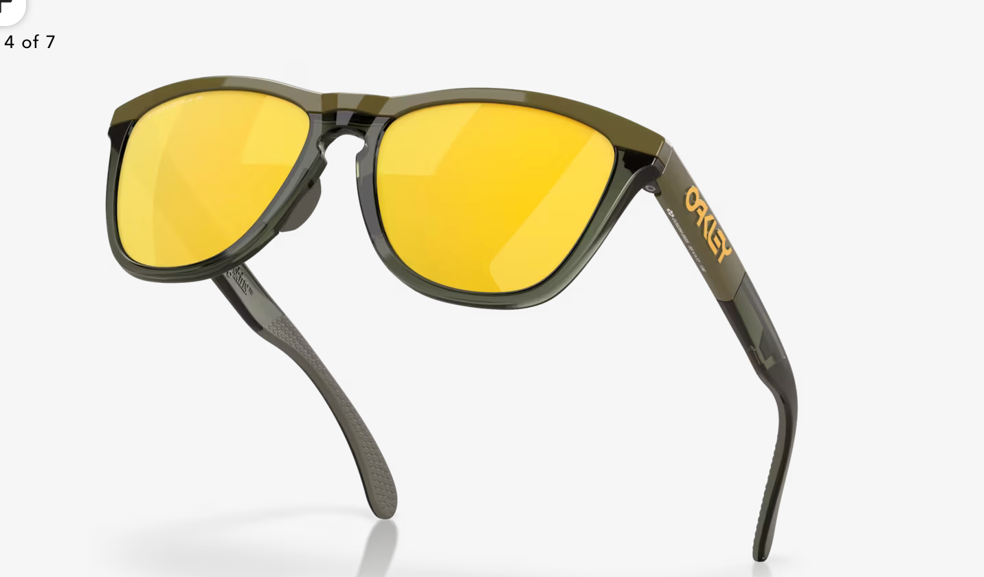 OAKLEY FROGSKINS )Prizm 24k Polarized Lenses,  Dark Brush Frame