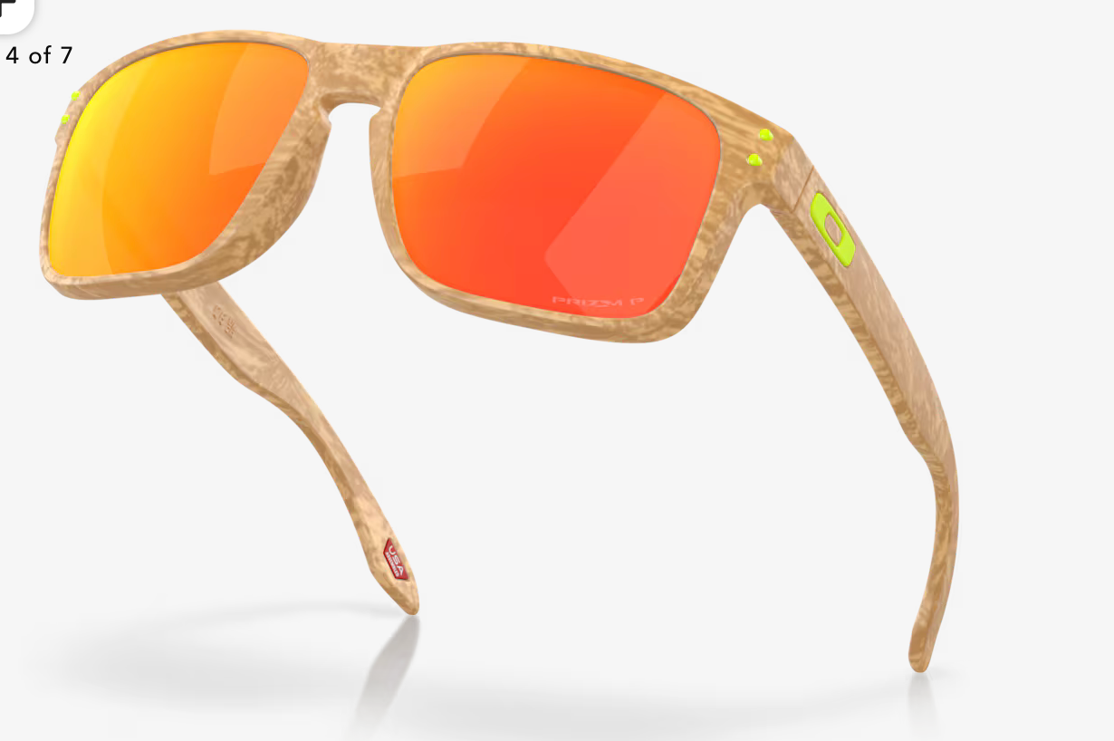 OAKLEY HOLBROOK )Prizm Ruby Polarized Lenses,  Matte Stone Desert Tan Frame