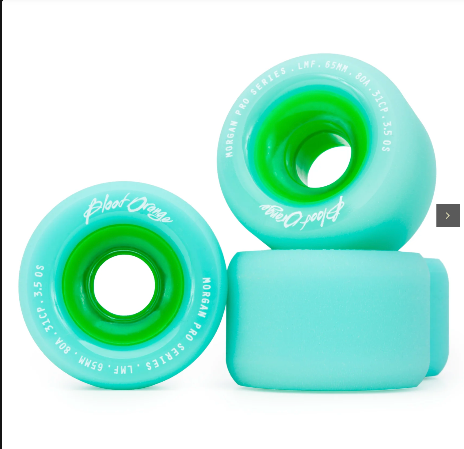 BLOOD ORANGE MORGAN PRO SERIES 65MM/80A SEAFOAM WHEELS