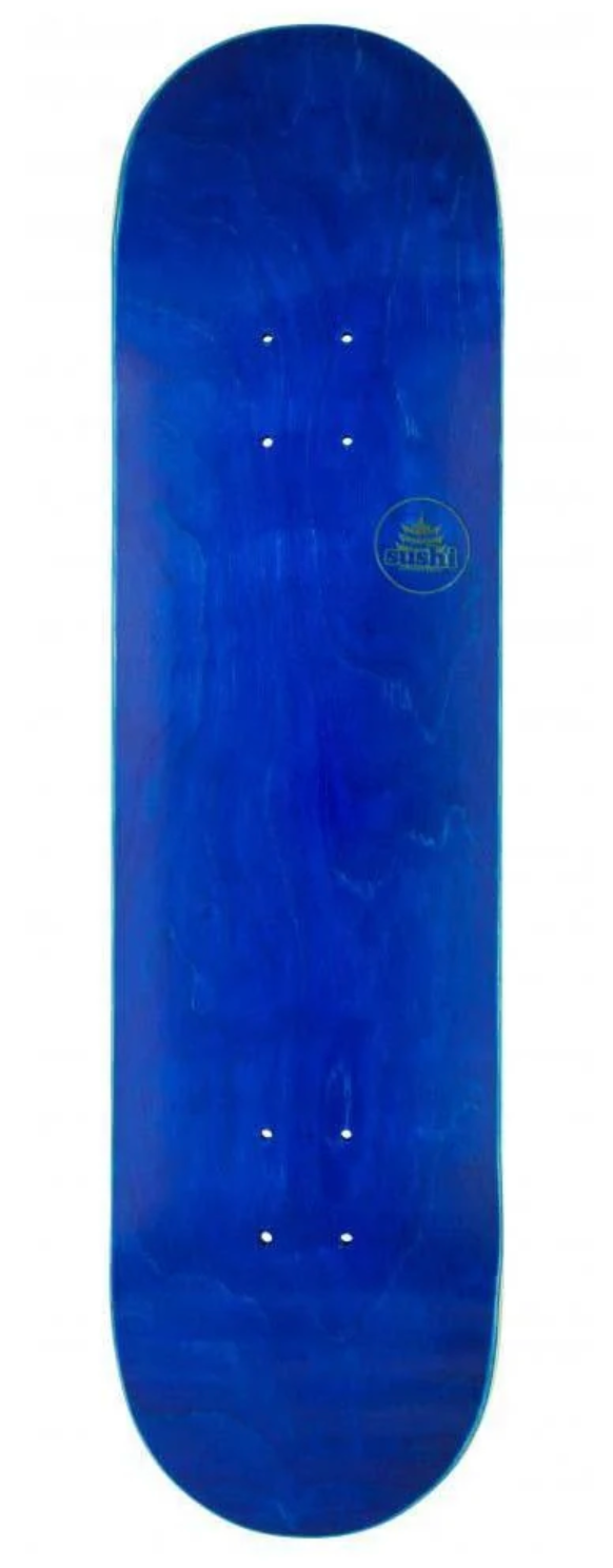Sushi Pagoda Stamp Skateboard Deck Blue 8.125"