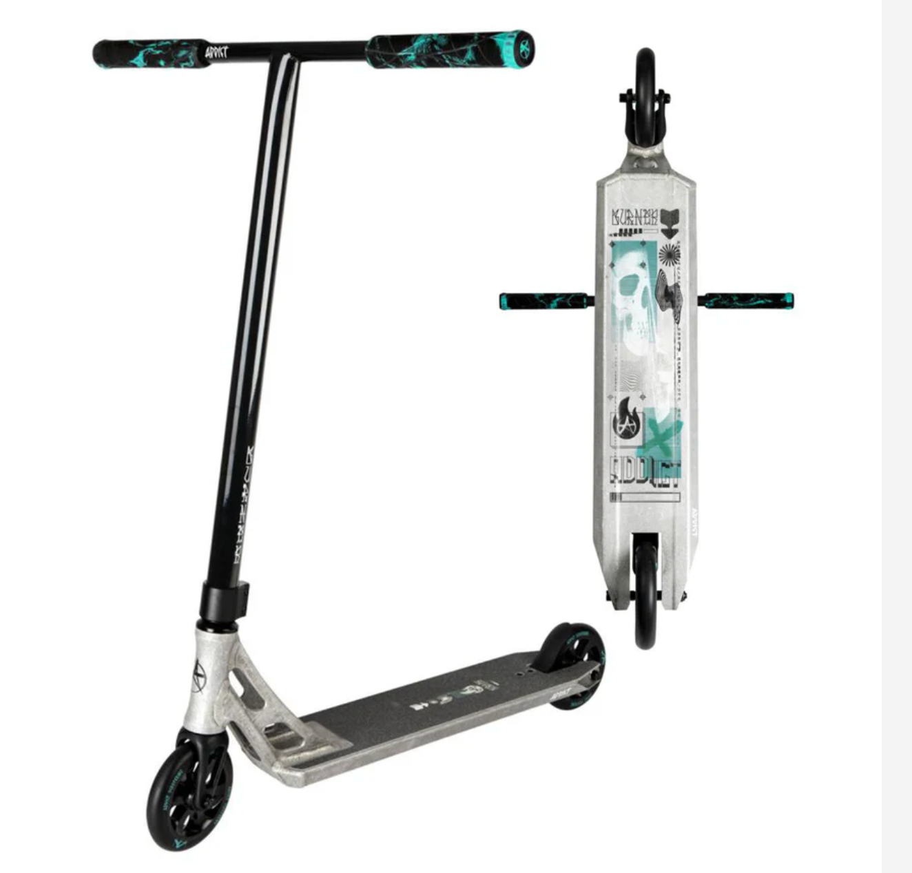 Addict burner complete stunt scooter - black / raw