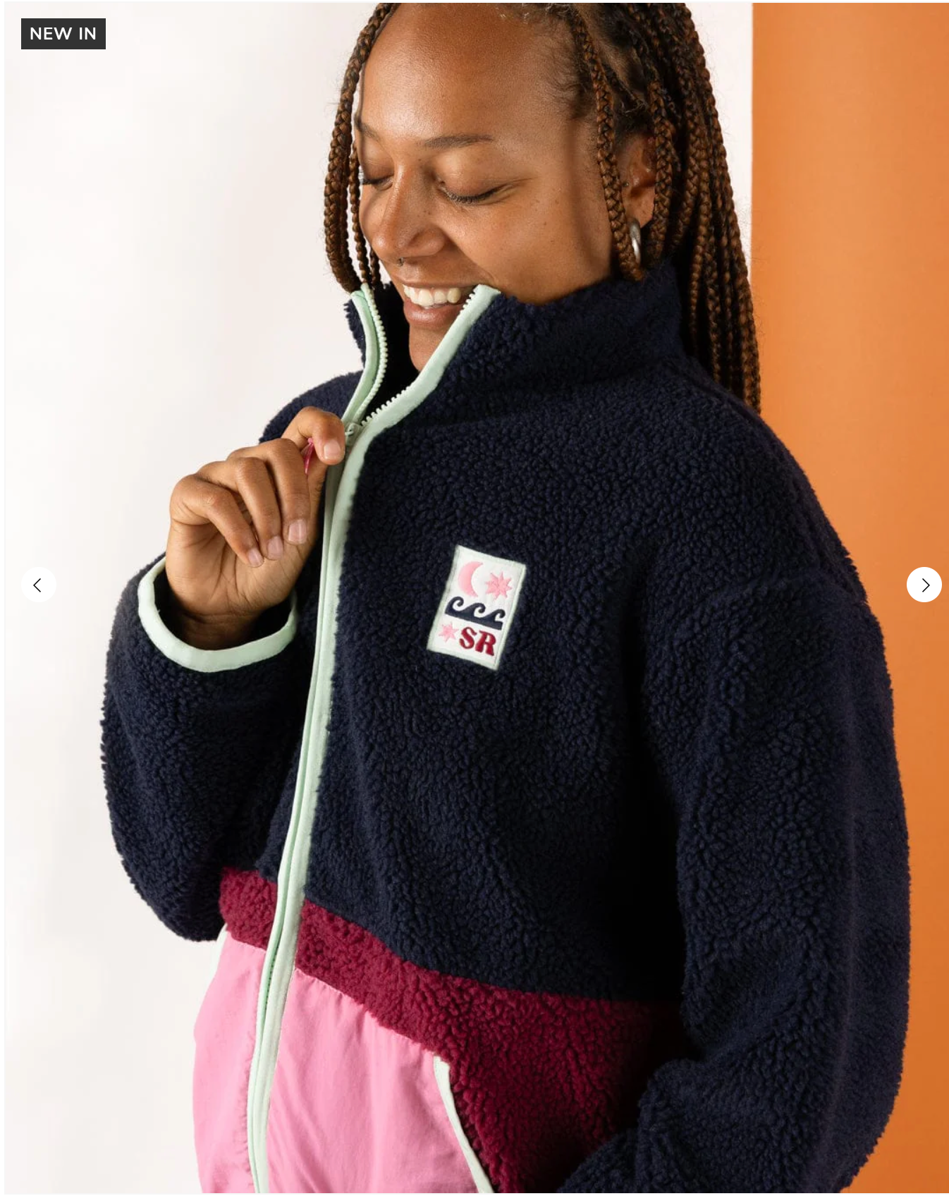 SALTROCK Emery Star - Womens Zip Fleece - Blue/Pink