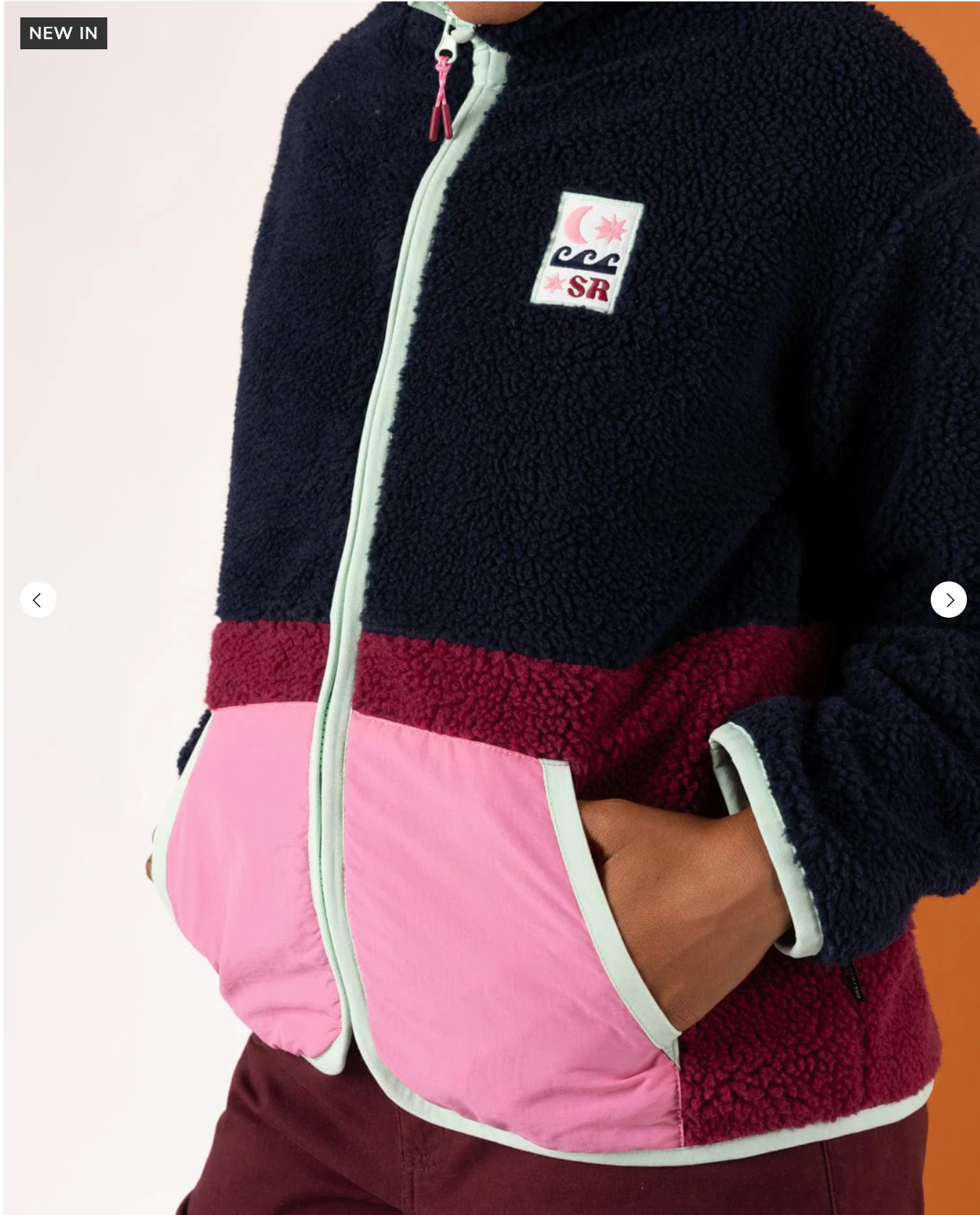 SALTROCK Emery Star - Womens Zip Fleece - Blue/Pink