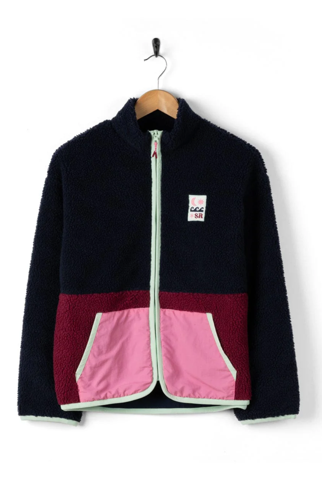 SALTROCK Emery Star - Womens Zip Fleece - Blue/Pink