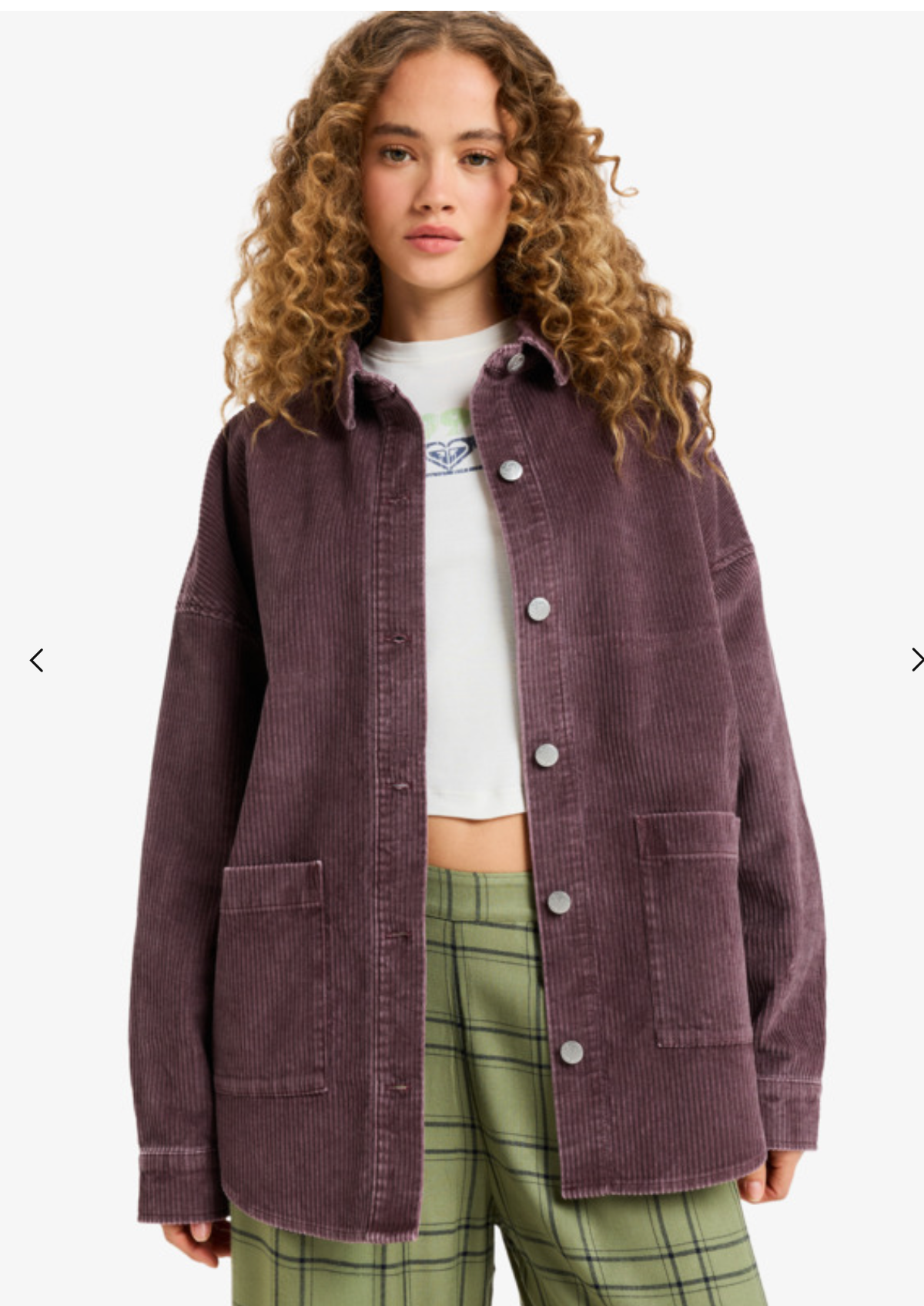 Kick Back Washed - Oversized Corduroy Jacket for Women