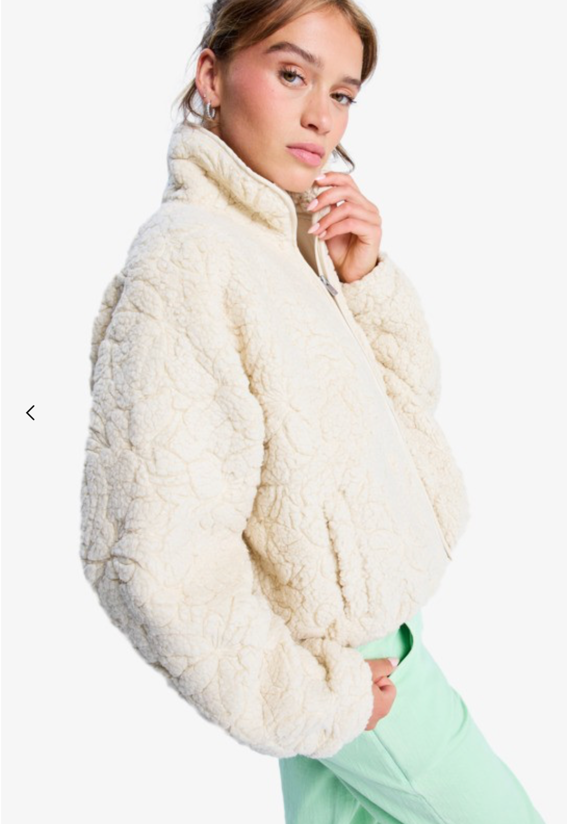 Blurry Cloud - Full Zip Relaxed Fleece for Women