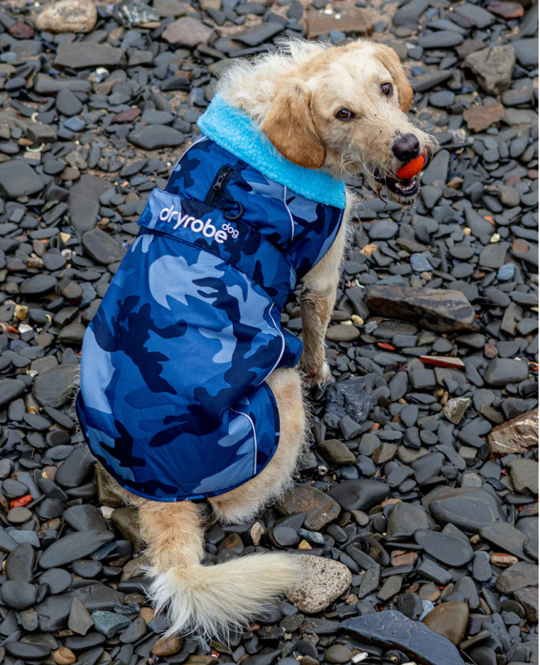 Dryrobes Blue Camo Dog Coat