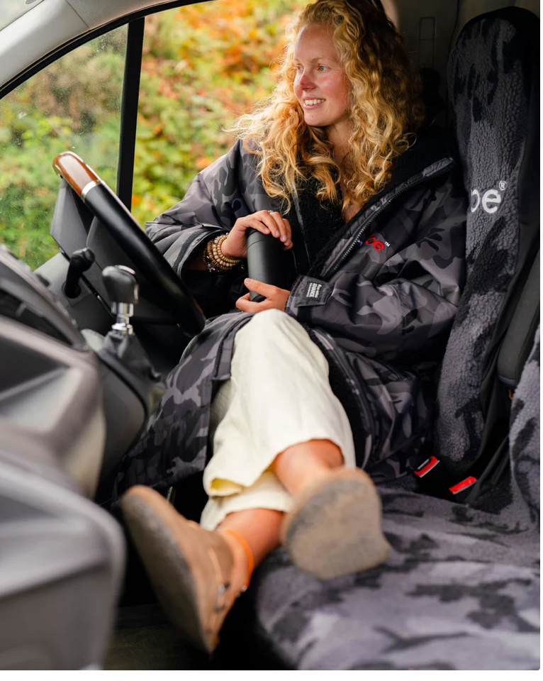 Dryrobe Camo Black Single Car Seat Cover