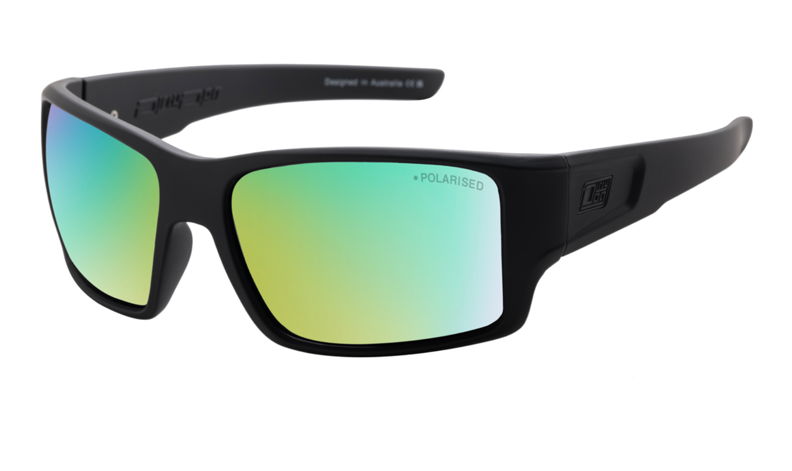 Dirty Dog GREY/GREEN FUSION MIRROR POLARISED / SATIN BLACK - 53761-