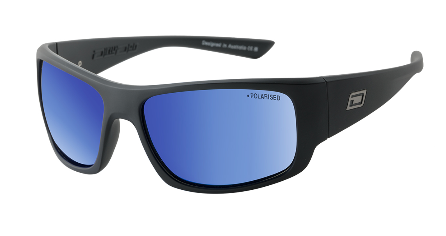 Dirty Dog GREY/BLUE MIRROR POLARISED  SATIN BLACK -53723  -