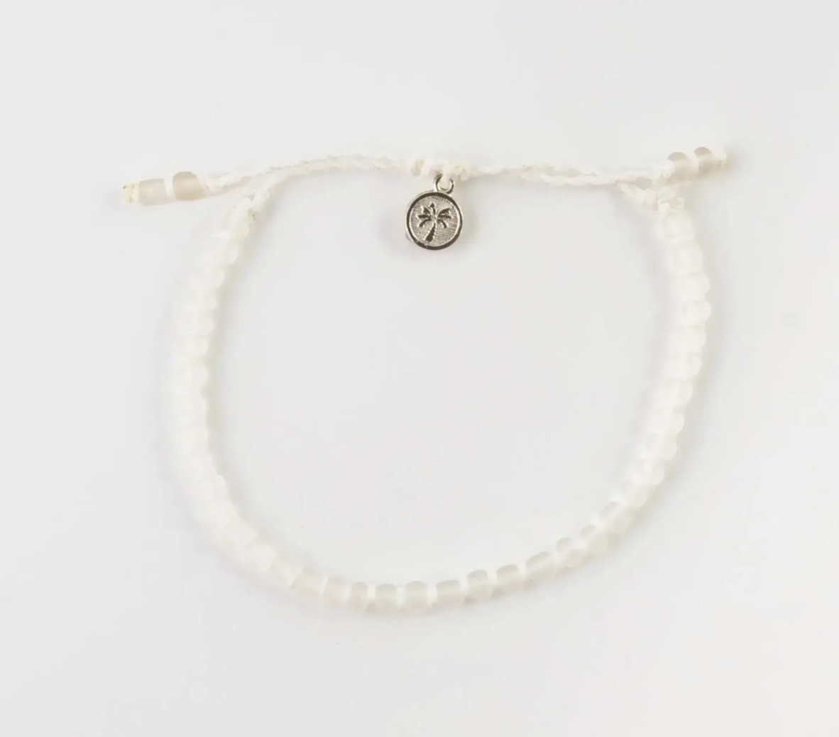PINEAPPLE MARLEY GLASS BEADED ANKLET - GLWAP-003 - CLEAR