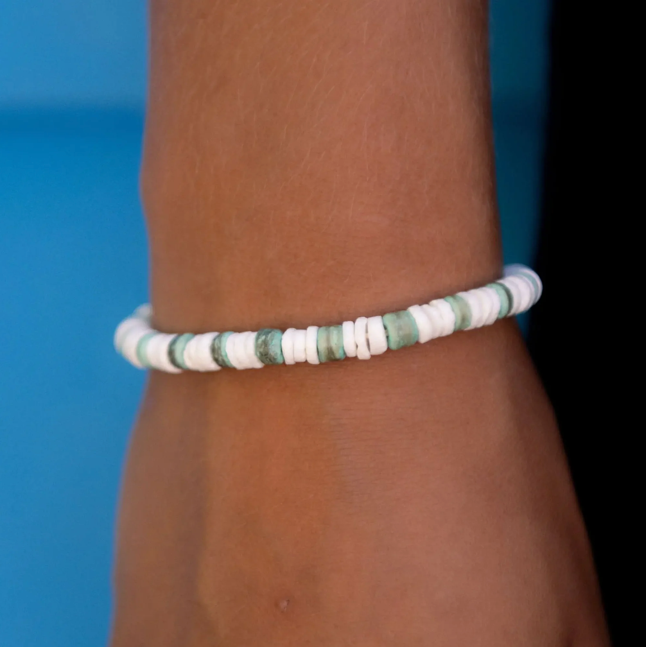 PINEAPPLE PAI CANYON NATURAL BEADED BRACELET - KALB-041- GREEN