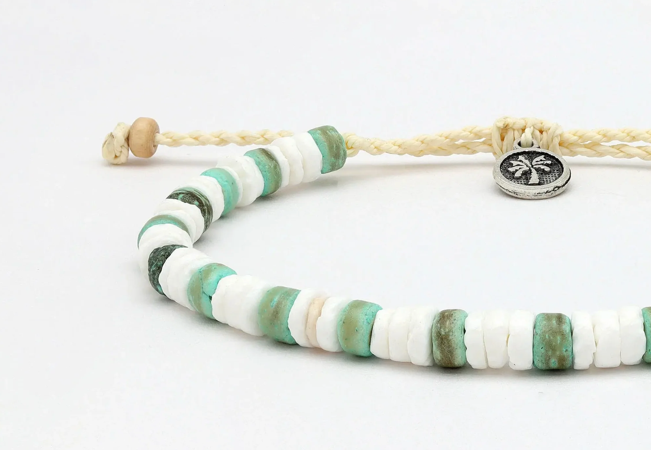PINEAPPLE PAI CANYON NATURAL BEADED BRACELET - KALB-041- GREEN