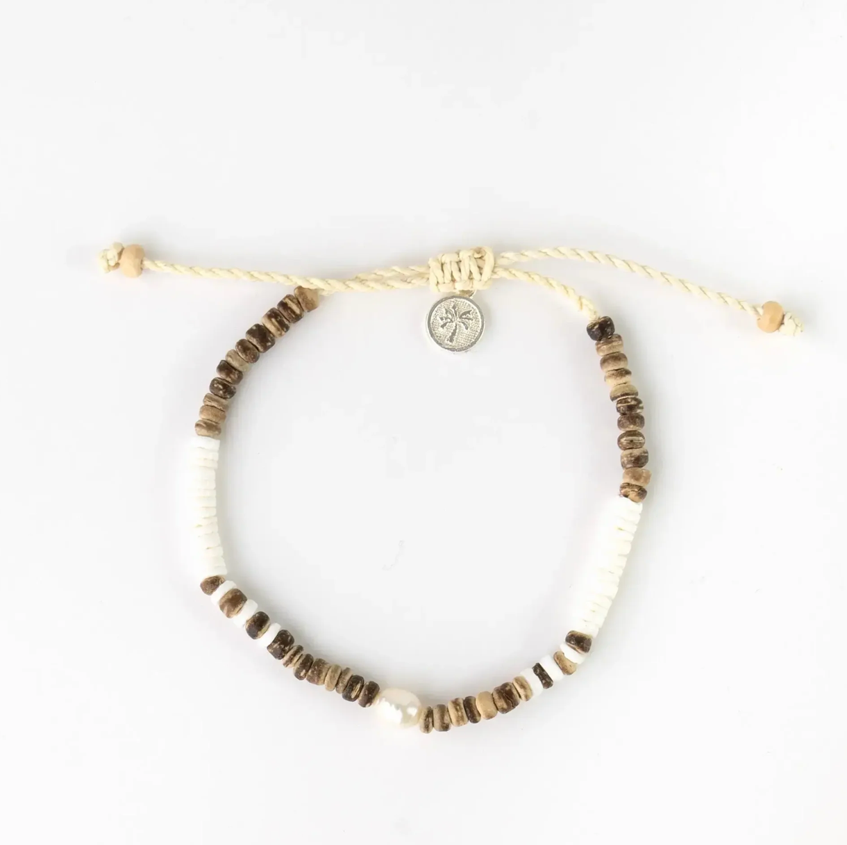 LAUT GREEN  & WOOD BEADED BRACELET - COCB-120