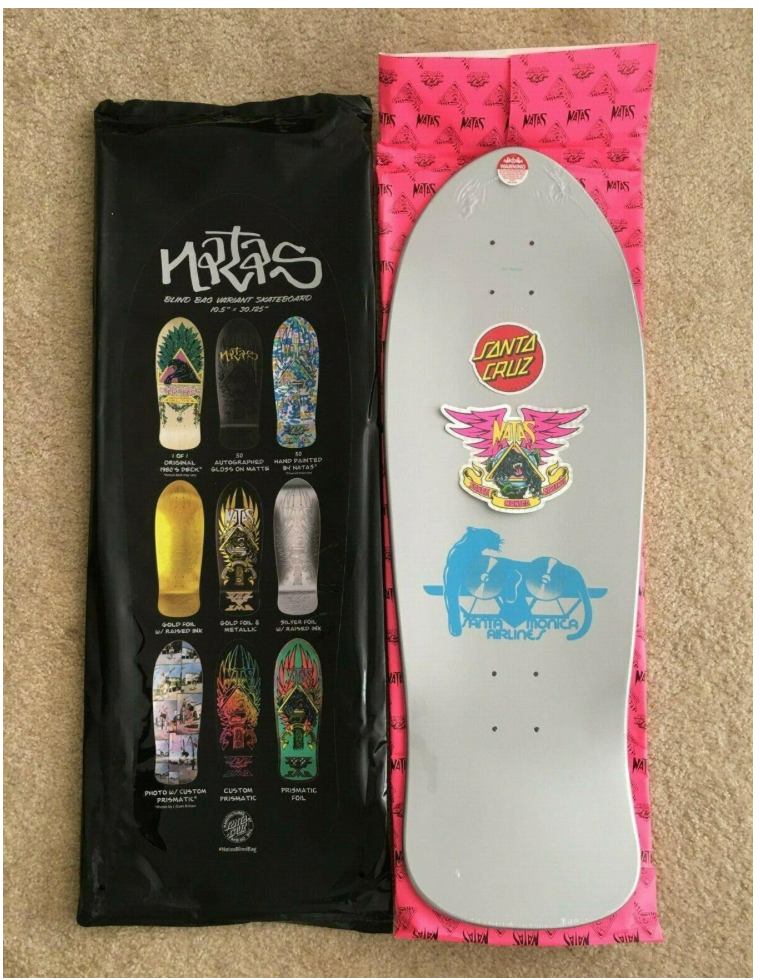 Santa Cruz SMA Natas Panther Reissue Skateboard Deck Blind Bag Silver Foil