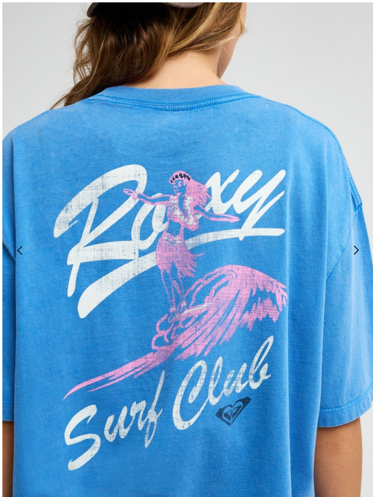 Roxy Washed Women Blue Oversize Short Sleeve T-Shirt