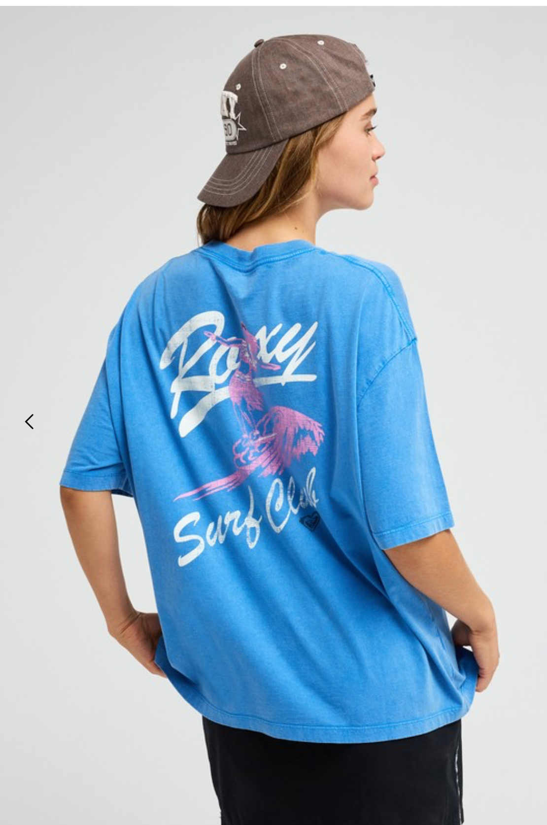 Roxy Washed Women Blue Oversize Short Sleeve T-Shirt