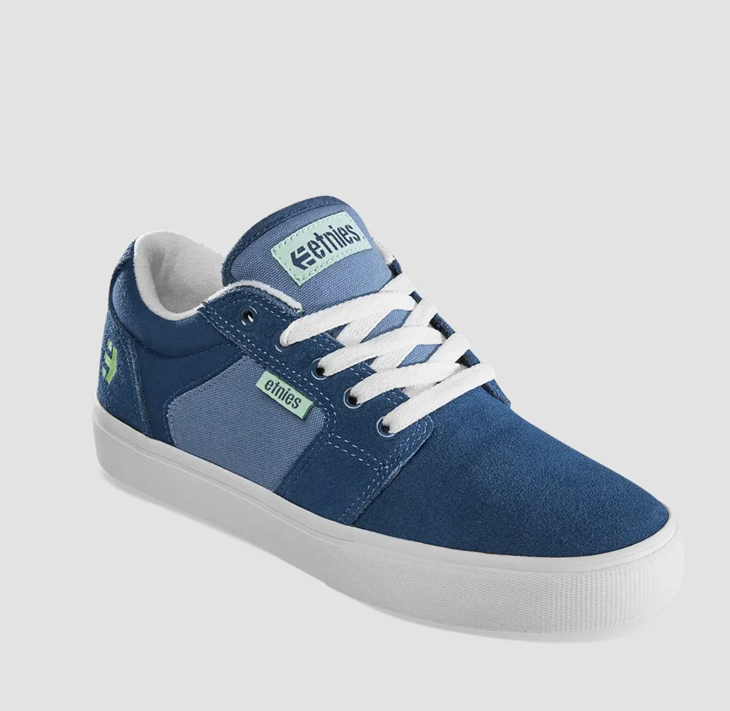 ETNIES BARGE LS VULC SHOES - TEAL - KIDS - SALE -