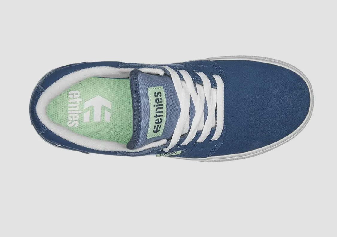 ETNIES BARGE LS VULC SHOES - TEAL - KIDS - SALE -