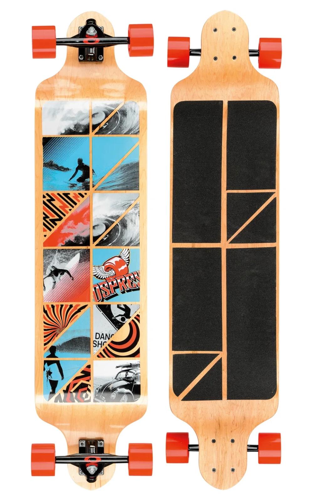 OSPREY - 41" Twin Tip Longboard Skateboard - Cube
