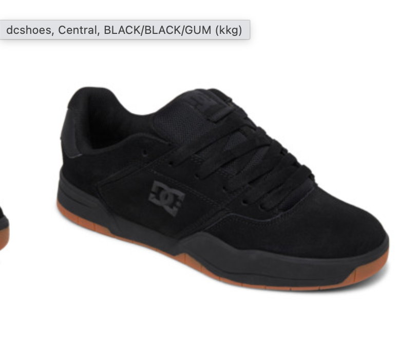 DC Central Men Black Leather Trainers