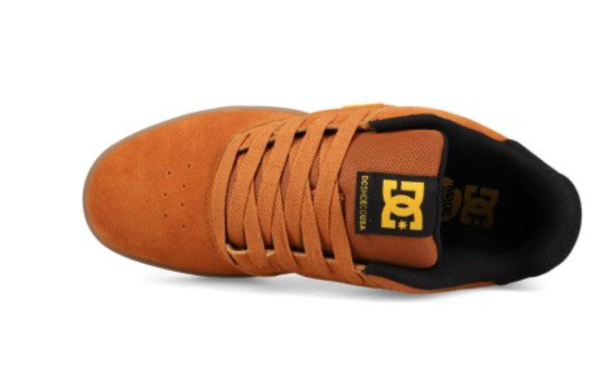 DC Central Men Brown Leather Trainers