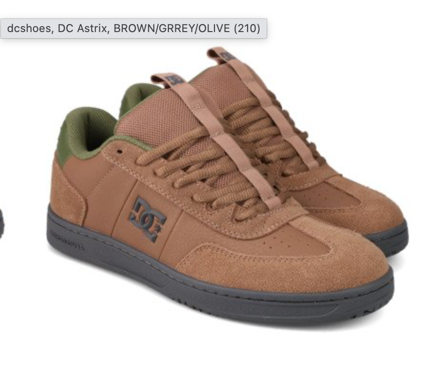 DC DC Astrix Men Brown Leather Trainers