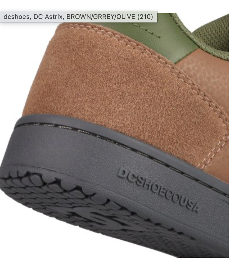 DC DC Astrix Men Brown Leather Trainers