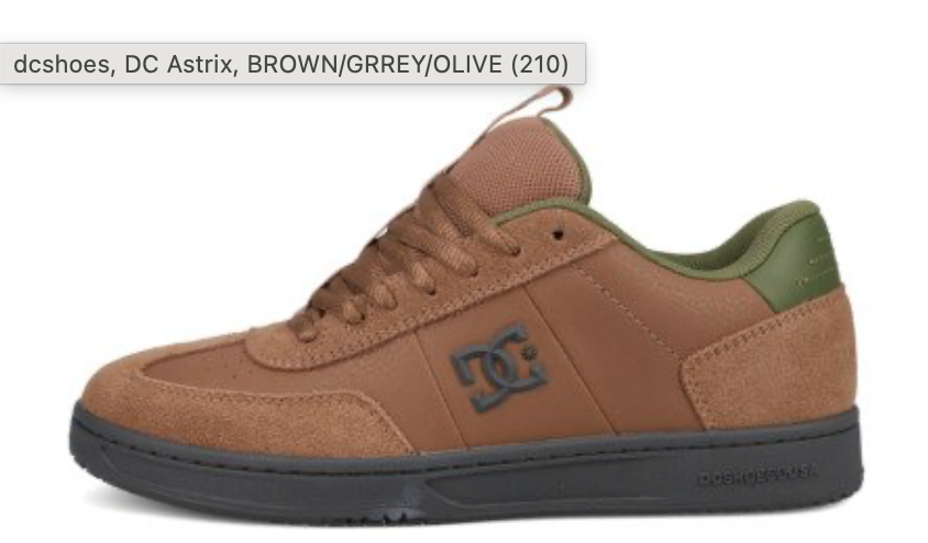 DC DC Astrix Men Brown Leather Trainers