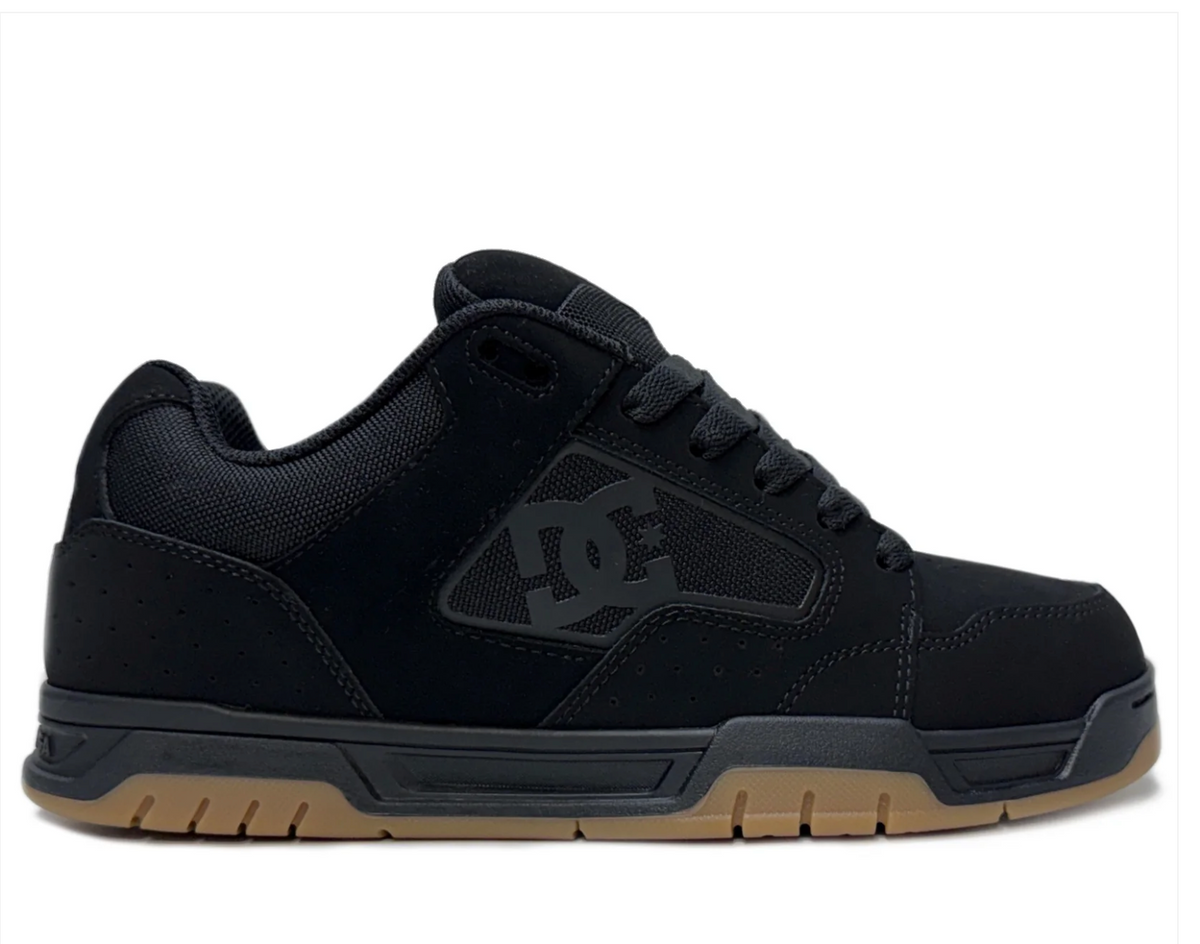 DC DC SHOES COILER BLACK GUM TRAINERS