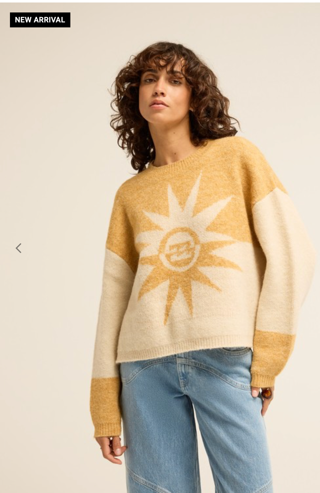 Billabong Forever Friends Women Yellow Jumper