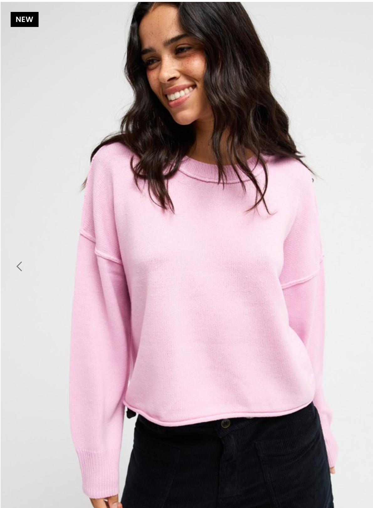 ROXY Something Cute Women Pink Crew Neck Jumper
