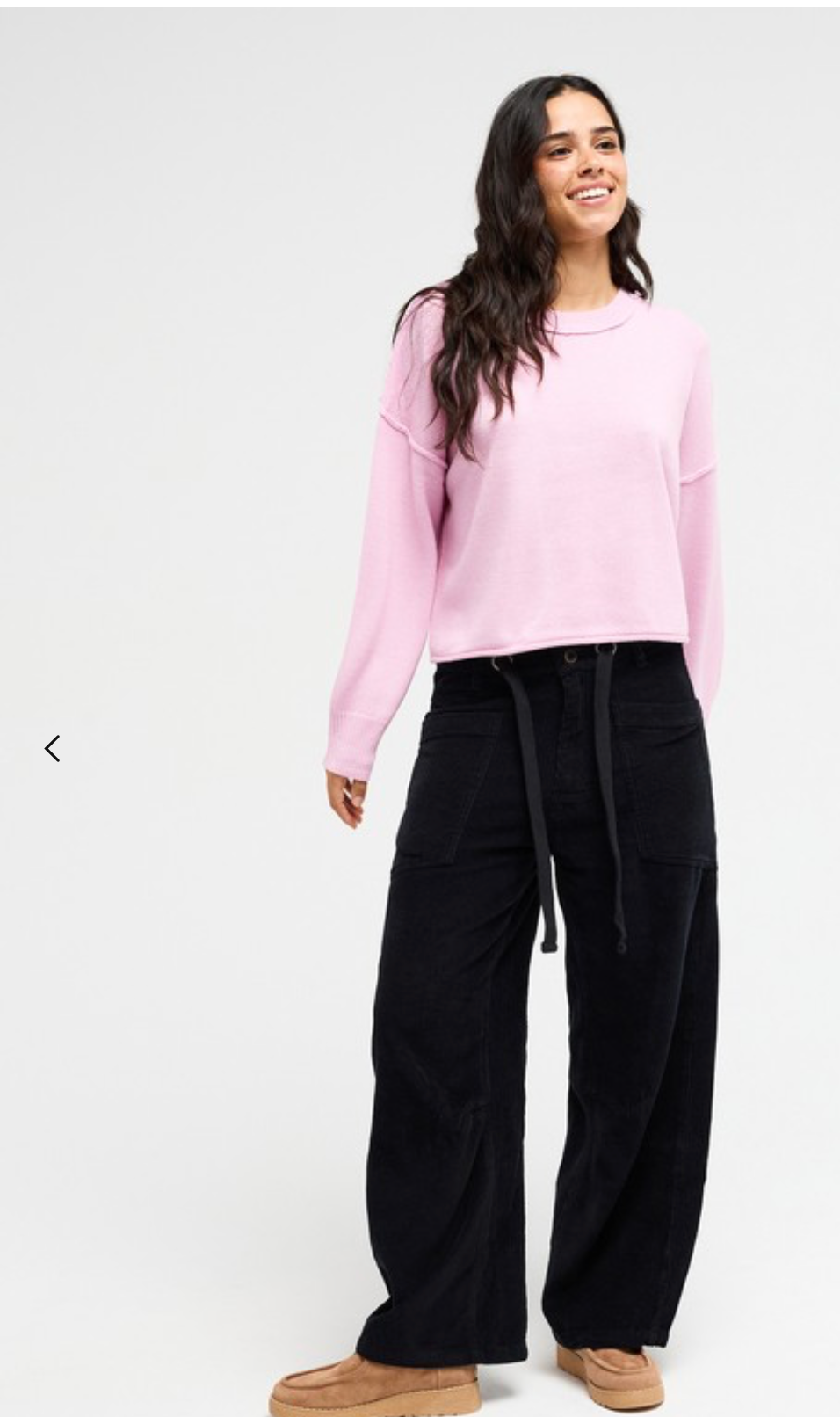 ROXY Something Cute Women Pink Crew Neck Jumper