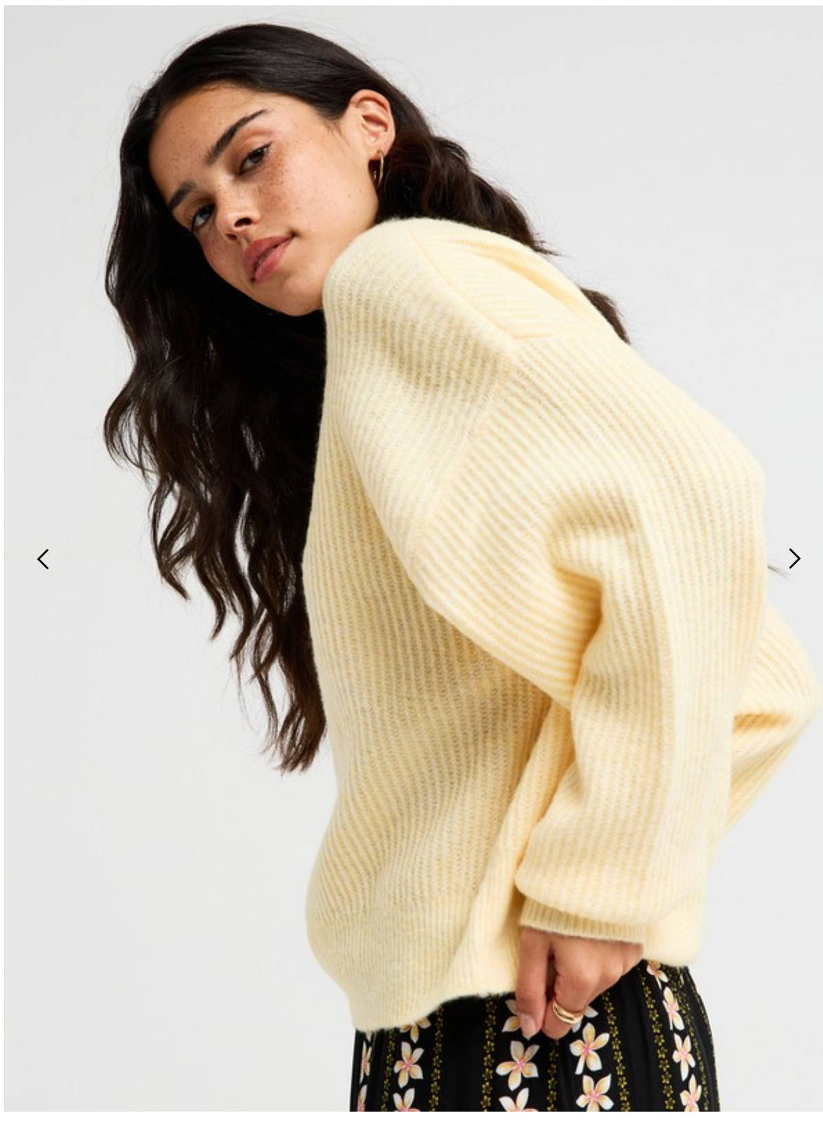 ROXY Loomed Horizon Women Yellow Jumper