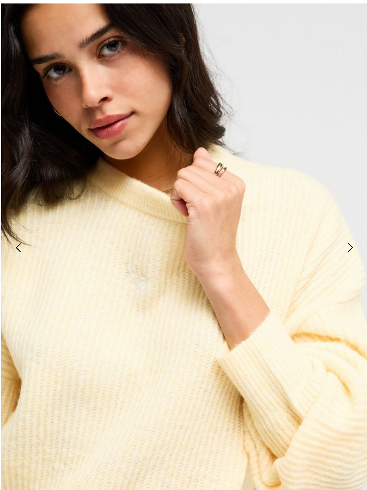 ROXY Loomed Horizon Women Yellow Jumper