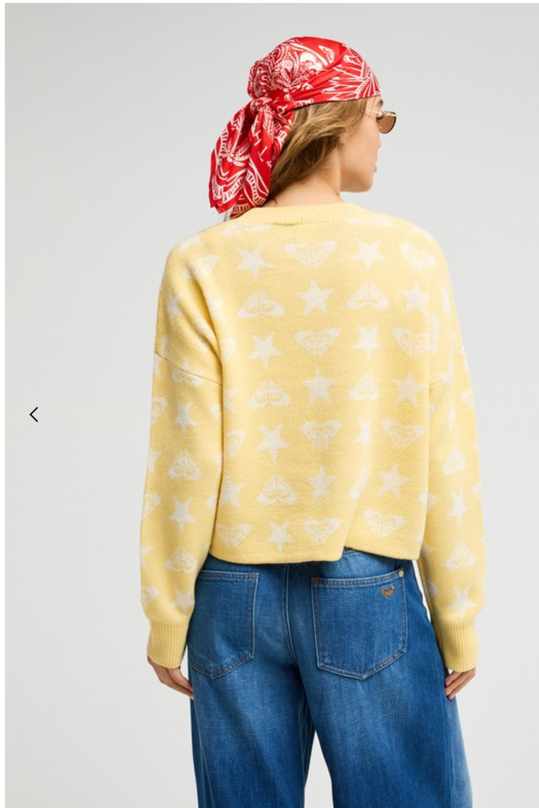 ROXY Messy Star Women Yellow Jumper