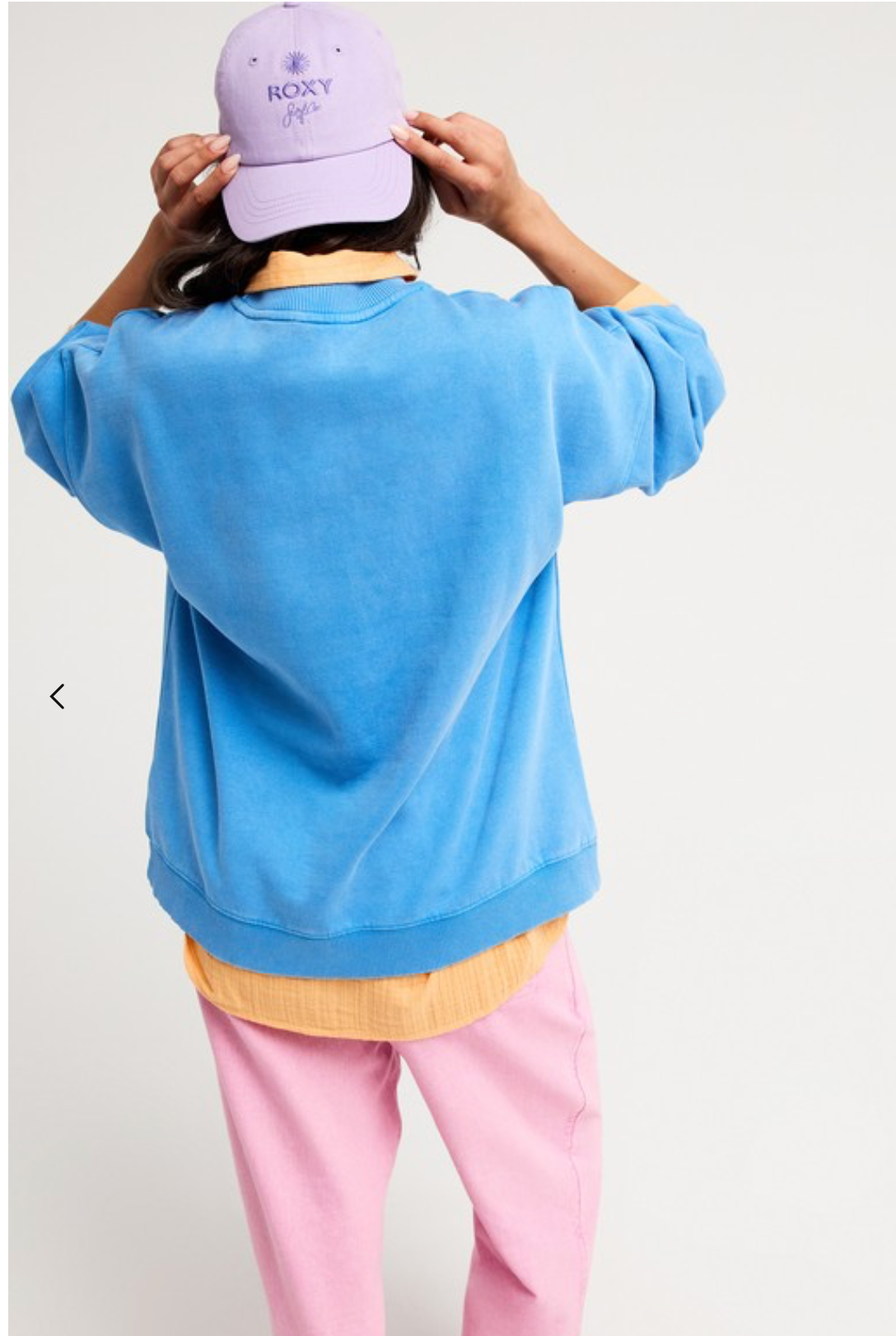 ROXY Lineup Women Blue Oversized Sweatshirt