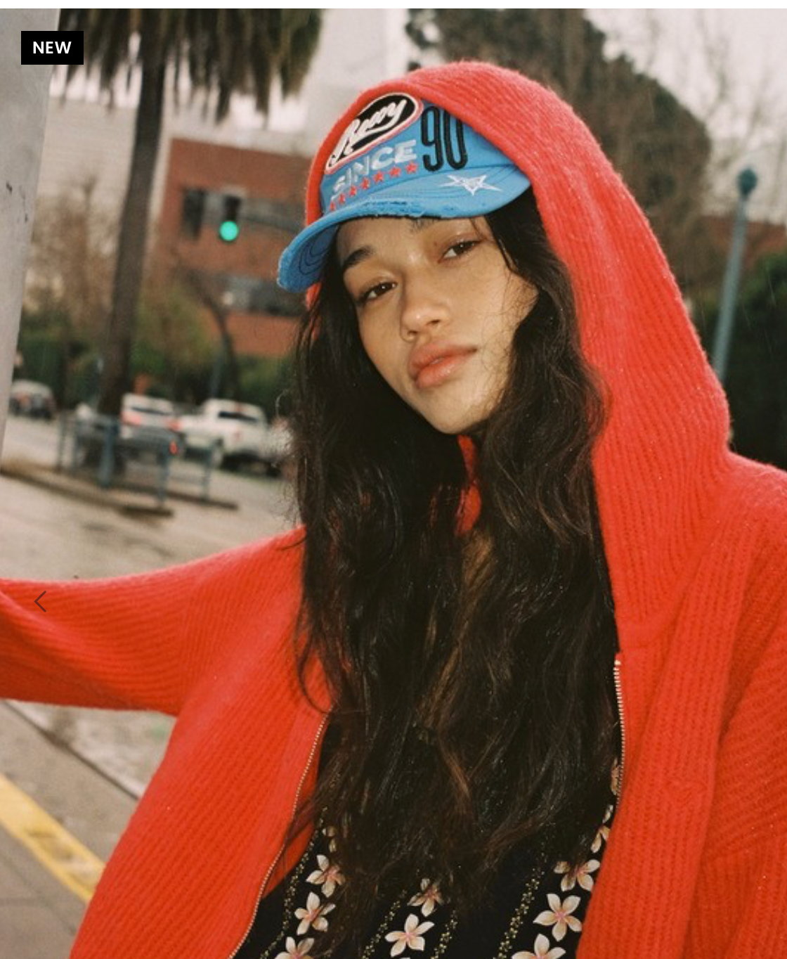ROXY Go To The Top Women Red Hooded Cardigan