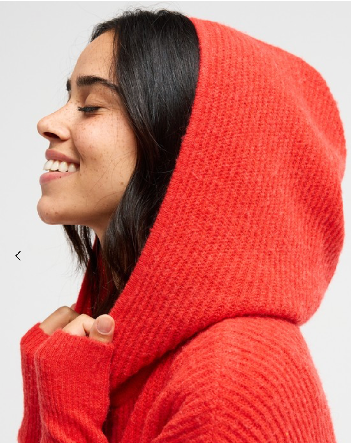 ROXY Go To The Top Women Red Hooded Cardigan