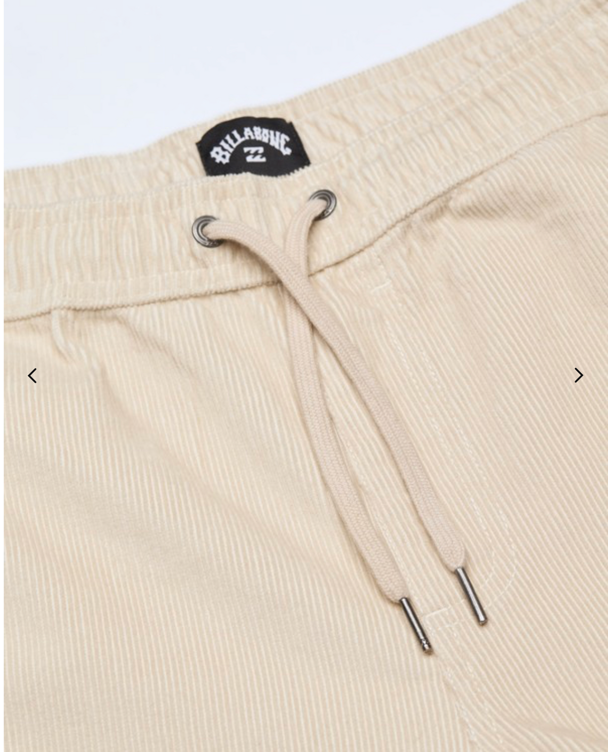 Billabong Larry Cord Men Beige Elasticated Waist Corduroy Trousers