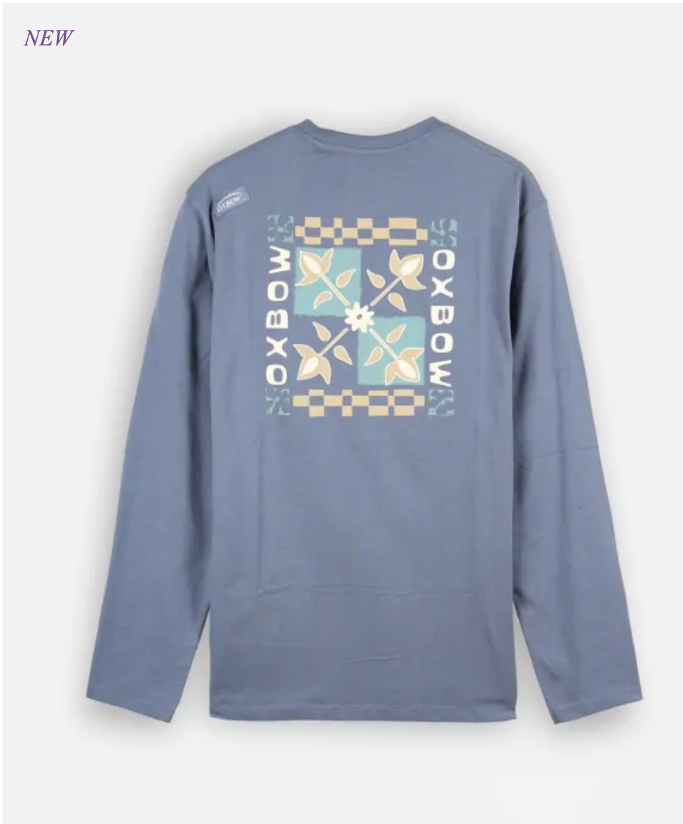 OXBOW LONG-SLEEVE ORGANIC COTTON T-SHIRT TILE