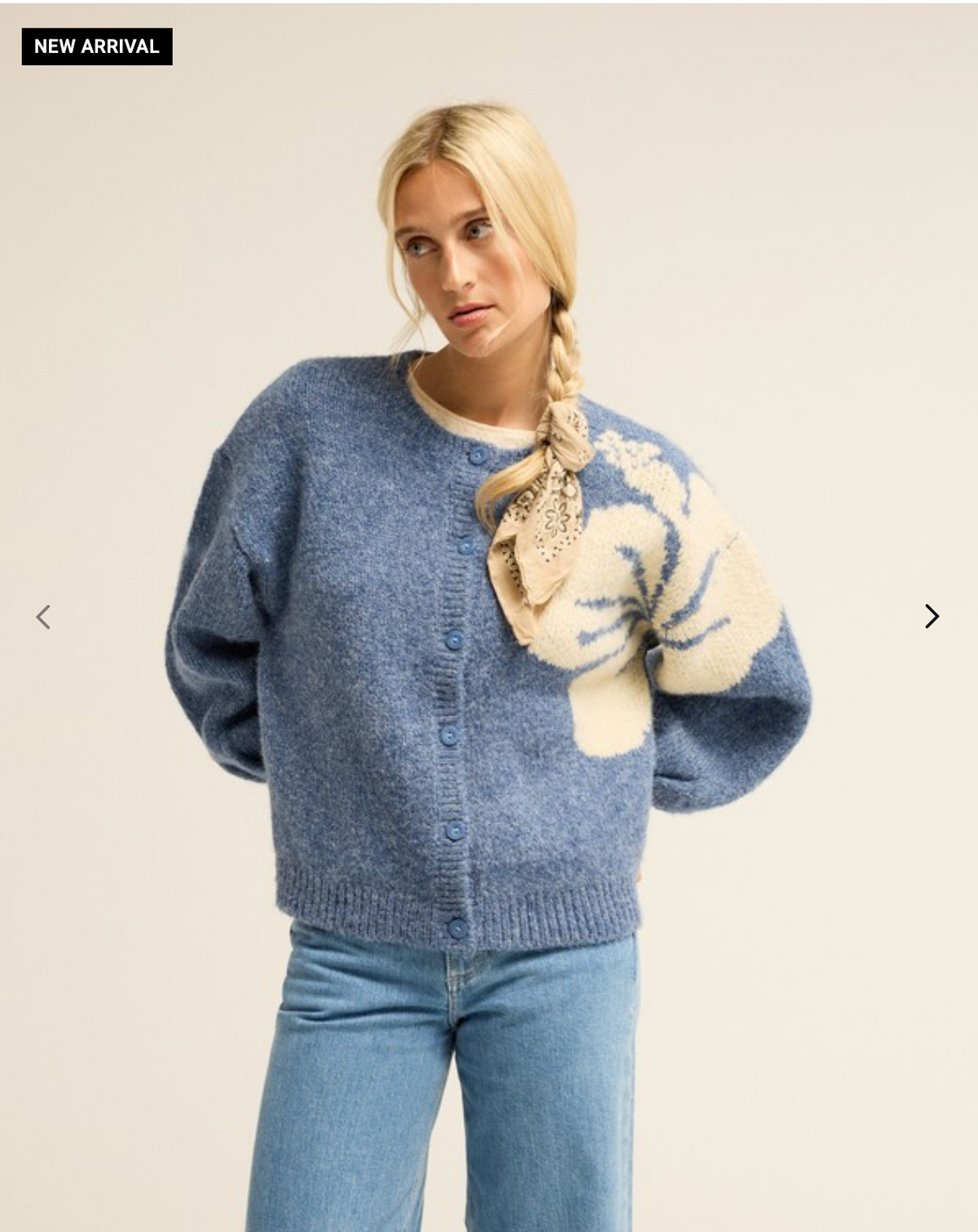 BILLABONG Bayside Hibiscus Women Blue Knitted Cardigan