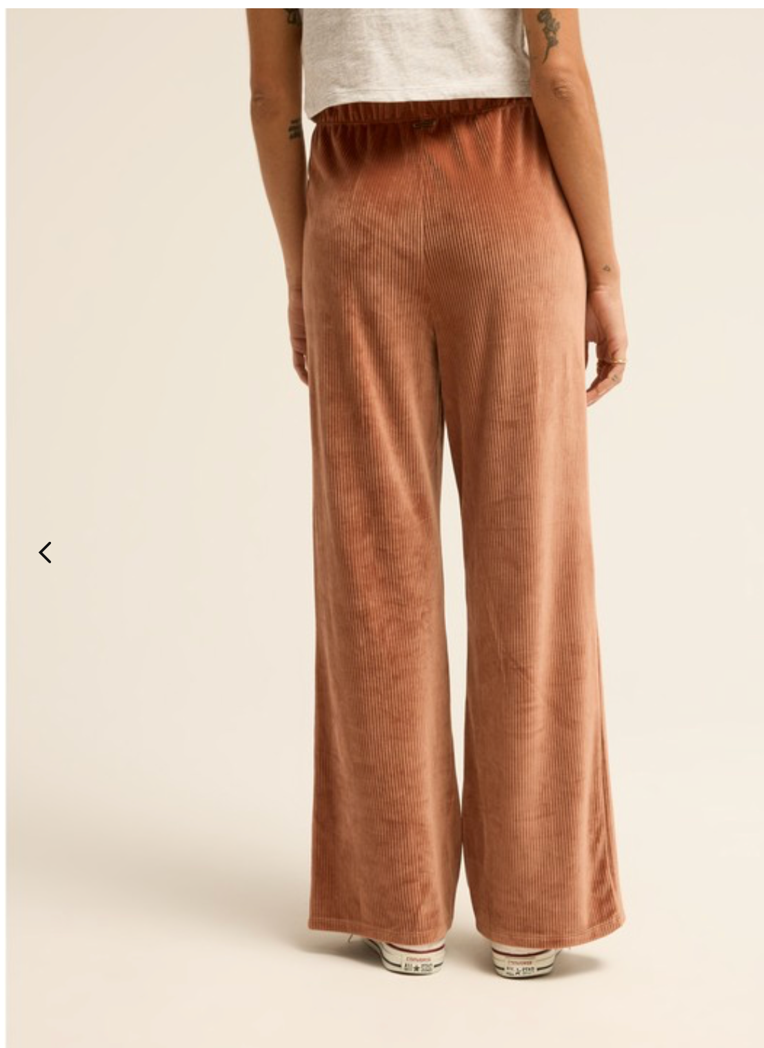 BILLABONG Keep It Sunny Women Brown Velour Corduroy Trousers