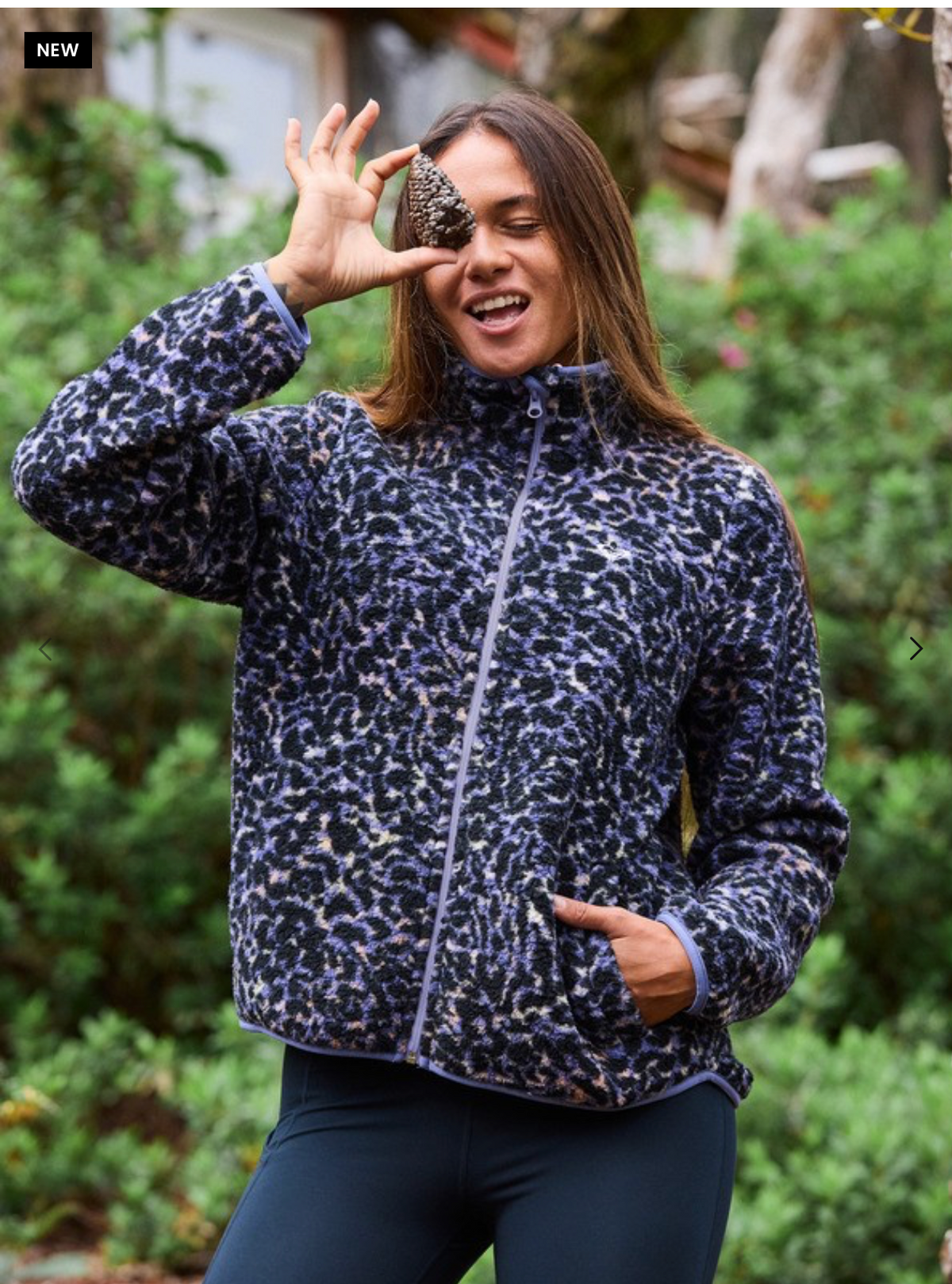 ROXY Waves Of Warmth Women Purple Sports Fleece